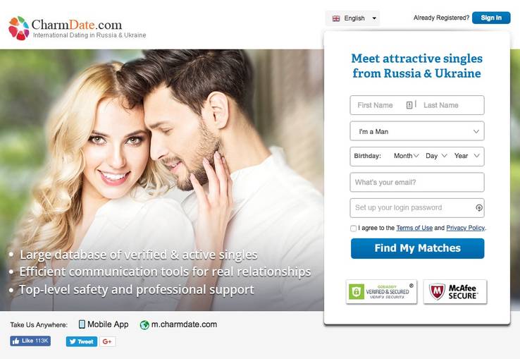 The international dating site website