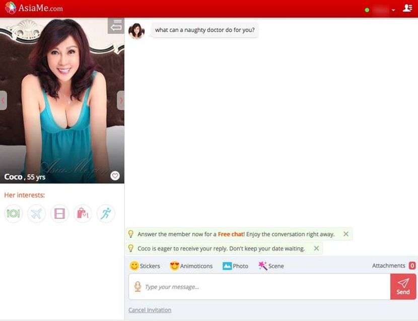 sending-message-on-asian-lady